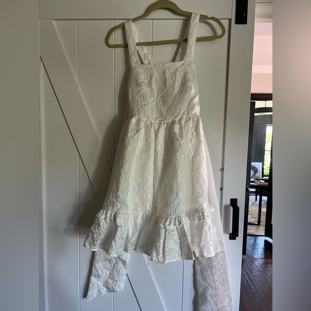 Sister Jane Mariella Jacquard Mini Dress, White, size Small